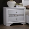 Gulches Contemporary 2-Drawer Nightstand, White Engineered & Rubber Wood Bedside Table with Nickel Knobs, English Dovetail & Hidden Drawer - 2 of 4