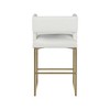 Meridian Furniture,Caleb White Vegan Leather Counter Stool, Set of 2 - 2 of 4