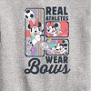 Boys' - Disney - Real Athletes Wear Bows Graphic Long Sleeve Fleece Sweatshirt - 2 of 4