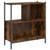 vidaXL Bookcase Smoked Oak 28.3"x11"x30.5" Engineered Wood - 2 of 4