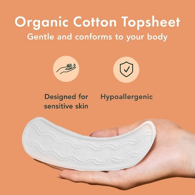 Rael Organic Cotton Cover Panty Liners Regular - 20ct