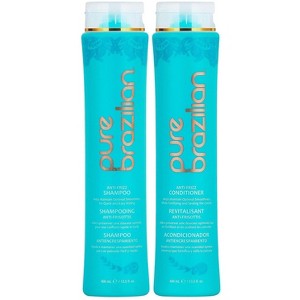 PURE BRAZILIAN Anti Frizz Daily Shampoo & Conditioner (13.5 oz DUO SET) w/ Keratin, Argan Oil, and Acai Kit. - 1 of 4