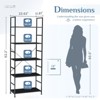 MAYEERTY 5 Tiers Bookshelf, Modern Open Bookshelf, Storage Rack Shelves in Living Room/Home/Office, Black - 3 of 4