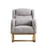 Okak Modern Accent Chair for Living Room, 27.2"W Modern Accent High Backrest Lounge Arm Rocking Chair, Two Side Pocket - 4 of 4