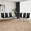 ALEXOUN Modern Dining Chairs Set of 6, PU Faux Leather High Back Upholstered Chairs, with Silver Metal Legs,for Kitchen,Living,Bedroom,Dining Room - 4 of 4