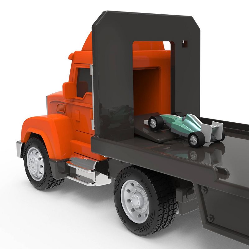 DRIVEN by Battat &#8211; Orange Mini Toy Car Carrier Truck &#8211; Pocket Transport, 6 of 9
