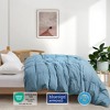 Puredown All Season Organic Cotton Down Comforter - 100% Natural, Chemical-Free, Medium Warmth Duvet Insert, Steel Blue, Full/Queen - 2 of 4