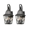 AZL1 Life Concept Decorative Lantern Outdoor Wall Lantern Clear Glass Classic Elegant Style for Front Door Porch Garage, Black, 20.1"*10.6"*19.5" - 2 of 4