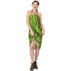 LA LEELA Women's Summer Beach Bikini Wraps Sarong Swimwear Cover up Wrap Skirt Swimsuit Pareo Coverups for Women One Size Green, Tie Dye Design - 2 of 4