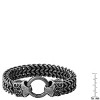 Steeltime Men's stainless steel oxidized double layered wheat chain bracelet - 3 of 4