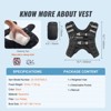 Weighted Vest 16 LB Adjustable Fitness Vest with Reflective Strips - 4 of 4