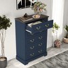 ORRD Farmhouse Style Bedroom 5 Drawer Dresser, 31.5'' Wooden Chest of Drawers with Metal Handles for Living Room, Hallway, Closet (Gray) - 4 of 4