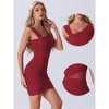 Allegra K Women's Mesh Sleeveless Asymmetrical Neck Ruched Mini Party Dress - 2 of 4