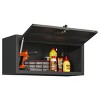 GlasFlength Decorative Storage Cabinets Metal Storage Cabinet Tool Storage Cabinet Locking Storage Cabinet for Workshop, Black, 29.53"*11.81"*13.58" - 4 of 4
