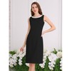 INSPIRE CHIC Women's Boat Neck Sheath Sleeveless Work Rhinestone Dress - 2 of 4