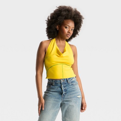 Women's Knit Back Tie Halter Top - Wild Fable™