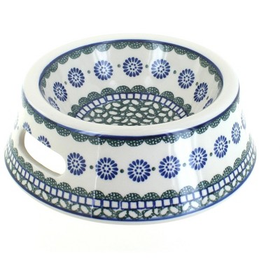 Blue Rose Polish Pottery Maia Dog Bowl