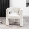 KINWELL 28" Wide Boucle Upholstered Square Armchair - 3 of 4