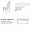 Mid-Century 6-Piece Wood Dining Table Set, Kitchen Table Set with Drawer, Upholstered Chairs and Bench - 3 of 4