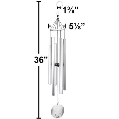 Nature's Melody 36" Silver Aluminum Outdoor Wind Chimes