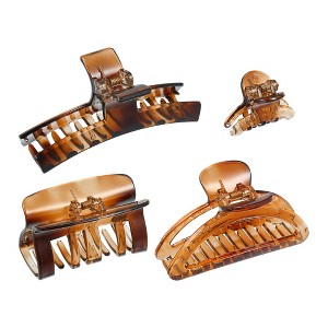 Unique Bargains Women's Hair Clips No Slip Grip Plastic 4Pcs - 1 of 4