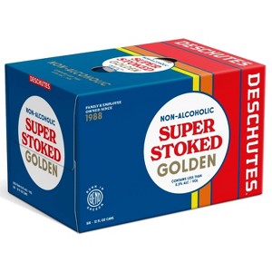 Deschutes Super Stoked Non-Alcoholic Golden Ale Beer - 6pk/12 fl oz Cans - 1 of 4