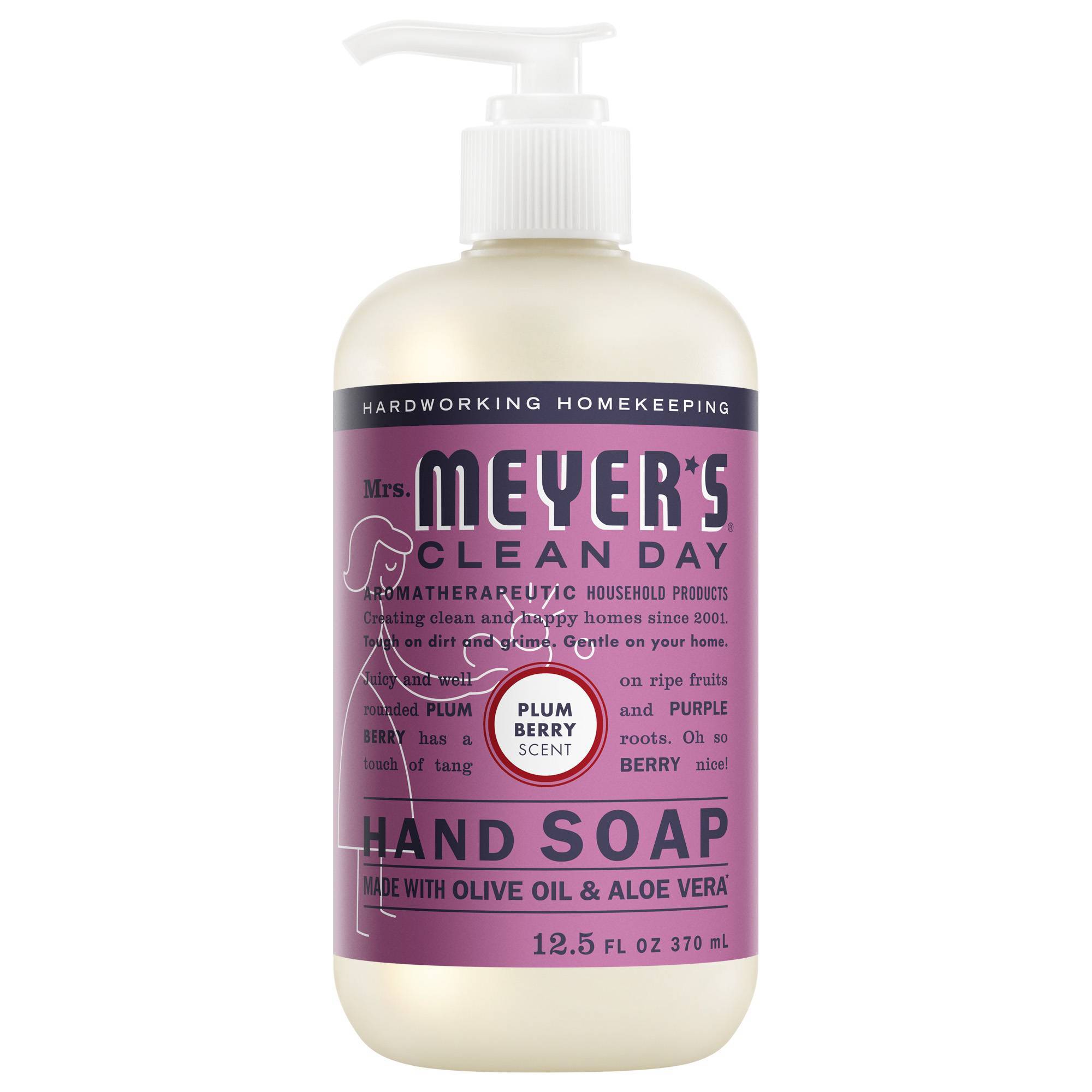 Mrs. Meyer's Clean Day Liquid Hand Soap - Berry Plum - 12.5 fl oz: Pump Bottle, Made Without Parabens, Contains Aloe