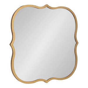 Kate and Laurel Higby Scalloped Metal Scallop Mirror, 21x21, Gold - 1 of 4