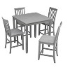 NicBex Dining Room Table Set for 4 Morden Square Dining Table with MDF Tabletop, 4 X-Shaped Backrest Chairs for Dining Room - 4 of 4