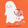 Carter's Just One You® Toddler Girls' 4pc Cotton Long Sleeve Ghost Halloween Pajama Set - Orange/White/Black - 2 of 3