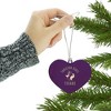 Tarleton State University Texans Heart Love Wood Christmas Tree Holiday Ornament - 3 of 3
