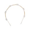 Unique Bargains Women's Cute White Rose Pearl Headbands Gold Tone 1 Pc - 4 of 4