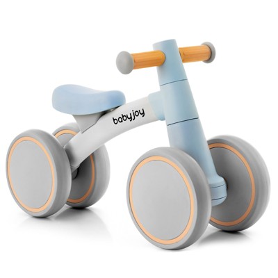 Babyjoy Baby Balance Bikes w/4 Wheels for 12-36 Months Toddler Mini Bike Pink\Blue\Grey