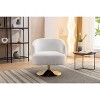 NicBex Accent Swivel Chair With Gold Metal Round Base Sofa Chair Lounge Chair for Living Room, Bedroom, Office - 2 of 4