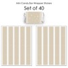 Big Dot of Happiness Tan Confetti Stars - Mini Candy Bar Wrapper Stickers - Simple Party Small Favors - 40 Count - 3 of 4