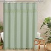 BAGOKIE 72"x72" Boho Linen Blend Shower Curtain - 2 of 4