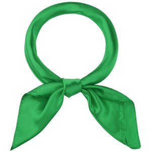 INSPIRE CHIC Women's Solid Color Satin Large Square Scarf Neckerchief Bandanas 35"x35" - 1 of 4