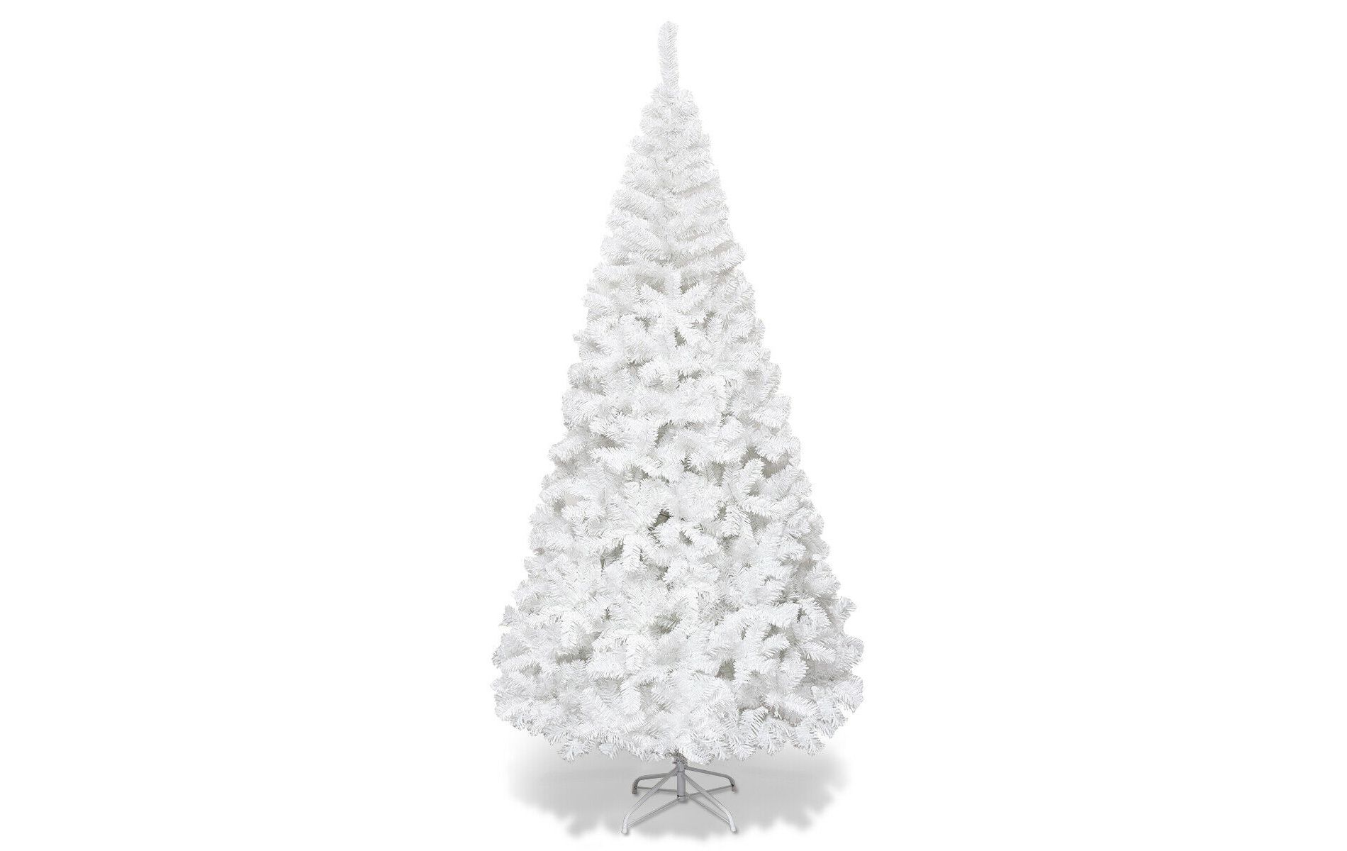 Costway 8Ft Artificial Xmas Tree Stand Christmas Decoration White