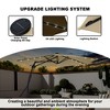 Clihome 10 Ft.Outdoor Patio Cantilever Umbrella with 360 Degrees Rotation,LED Lights,Waterproof Fade-Resistant Canopy with Cross Base - 4 of 4