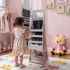 Angel Sar Bunny Theme Children's Jewelry Cabinet, White MDF Mirror Storage with Door & Fabric Drawer, Kids Accessory Organizer for Bedroom - 2 of 4
