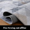 Low-Pile Area Rug - Non-Slip Geometric Carpet for Living Room, Bedroom - 4 of 4