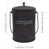 AuldHome Design Enamelware Compost Bin, Farmhouse Compost Can Set w/ Lid and Filters, 1.3 Gallon - 3 of 4