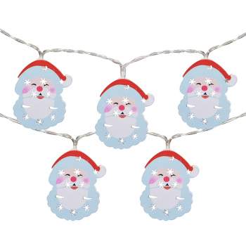 Northlight 10-Count LED Santa Claus Christmas Fairy Lights, 4ft, Copper Wire
