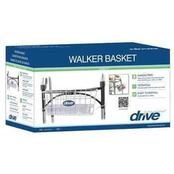 Drive Medical Walker Basket with Cup Holder, Tray, 1 Count