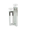Olivia & May 21" x 7" Glam Glass Mirror/Wood Candle Holder Silver: Luxury Tabletop Candelabra for Pillar Candles - 4 of 4