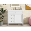 Grungis Bathroom Vanity with Single Top Sink,Modern Bathroom Vanity Storage Cabinet with 2 Drawers and a Tip-out Drawer - 2 of 4