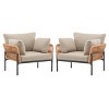 Modern Rattan Patio Lounge Chair with Cushions, 36'' Weather-Resistant Outdoor Armchair for Balcony Garden-3irtyhousy - 3 of 4