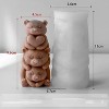 JDICTION Cylinder Bear Animal Silicone Mold for Resin Casting Candle Making Home Decor Wave Spiral DIY Crafts - 2 of 4