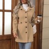 Clearlove Women's Tailored Wool-Blend Lapel Coat with Sculpted Silhouette Refined Office-to-Evening Transitional Outerwear - 2 of 4