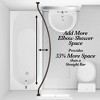 LunaLulinlk 44" - 72" Wall Mountable Curved Adjustable Shower Rod in Bronze - 4 of 4